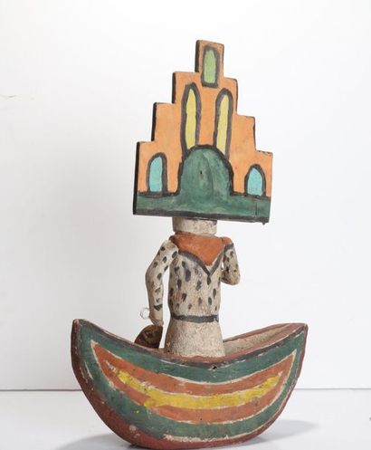 Decorative doll in polychrome wood.

Kachina,...