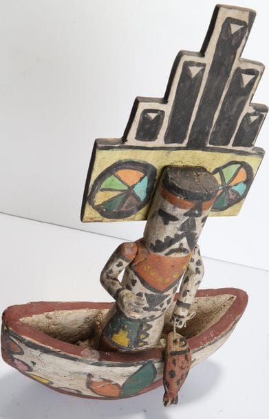 Decorative doll in polychrome wood.

Kachina,...