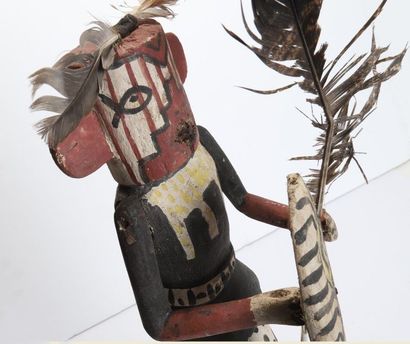 Decorative doll in polychrome wood.

Kachina,...