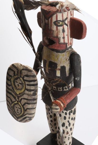 Decorative doll in polychrome wood.

Kachina,...