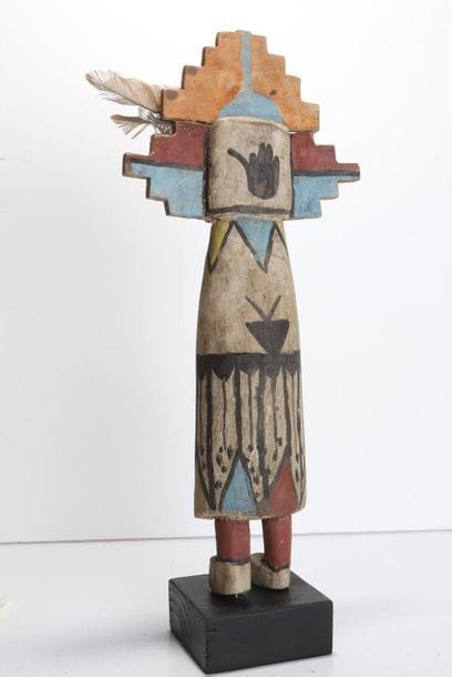 Decorative doll in polychrome wood.

Kachina,...