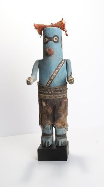 Decorative doll made of polychrome wood and...