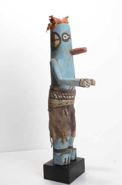 Decorative doll made of polychrome wood and...