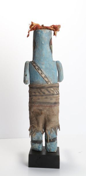 Decorative doll made of polychrome wood and...