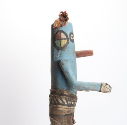 Decorative doll made of polychrome wood and...