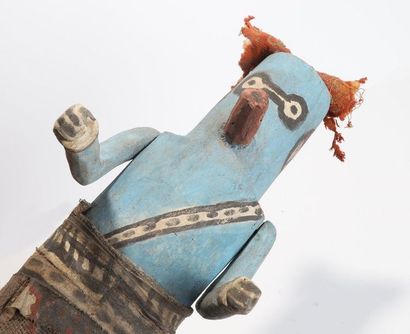 Decorative doll made of polychrome wood and...