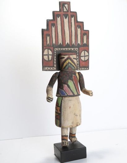 Decorative doll in polychrome wood.

Kachina,...