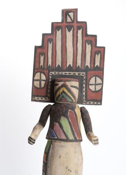Decorative doll in polychrome wood.

Kachina,...