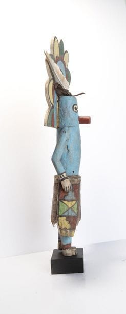 Decorative doll made of polychrome wood and...