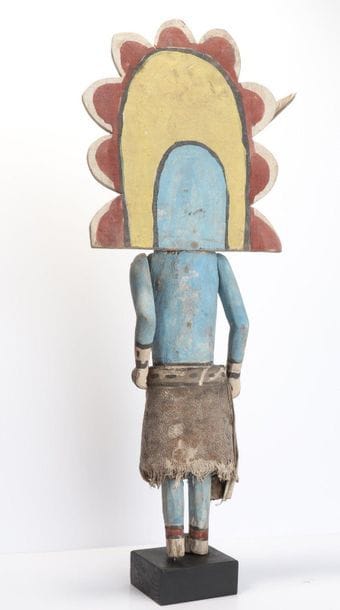 Decorative doll made of polychrome wood and...