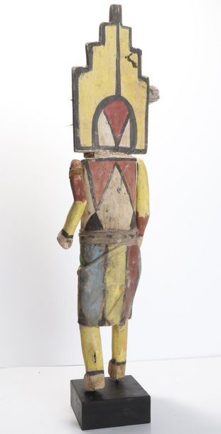Decorative doll made of polychrome wood and...