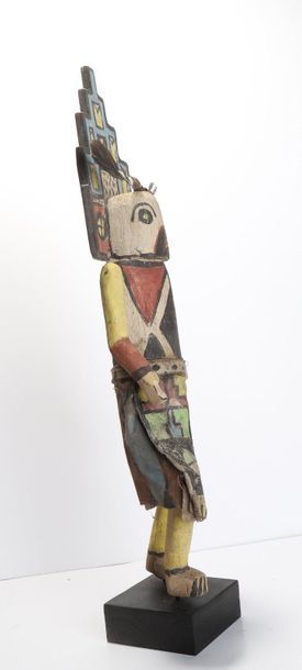 Decorative doll made of polychrome wood and...