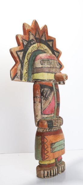 Decorative doll in polychrome wood.

Kachina,...