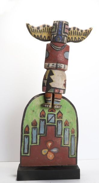 Decorative doll in polychrome wood.

Kachina,...
