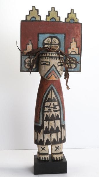 Decorative doll in polychrome wood.

Kachina,...