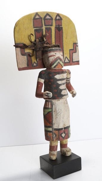 Decorative doll in polychrome wood.

Kachina,...