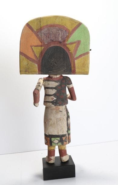 Decorative doll in polychrome wood.

Kachina,...