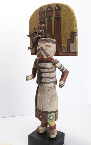 Decorative doll in polychrome wood.

Kachina,...