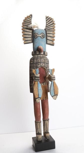 Decorative doll in polychrome wood.

Kachina,...