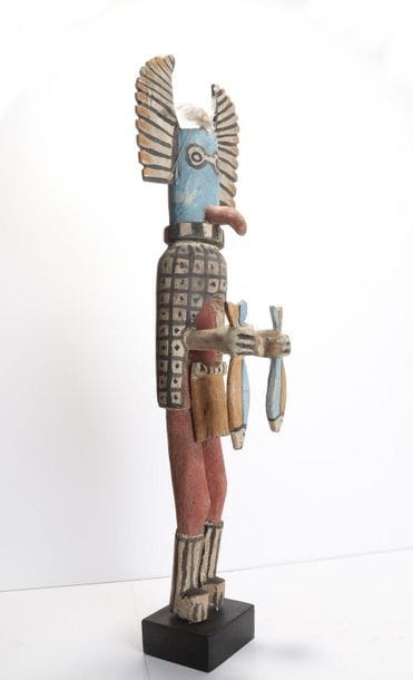 Decorative doll in polychrome wood.

Kachina,...