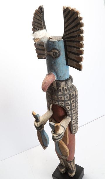 Decorative doll in polychrome wood.

Kachina,...