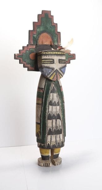 Decorative doll in polychrome wood.

Kachina,...
