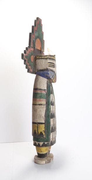 Decorative doll in polychrome wood.

Kachina,...