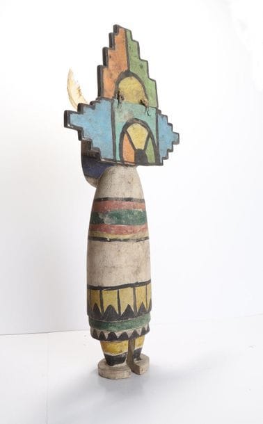 Decorative doll in polychrome wood.

Kachina,...