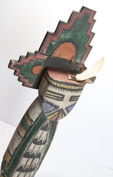 Decorative doll in polychrome wood.

Kachina,...
