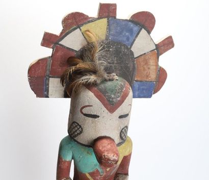 Decorative doll in polychrome wood.

Kachina,...