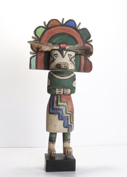 Decorative doll in polychrome wood.

Kachina,...