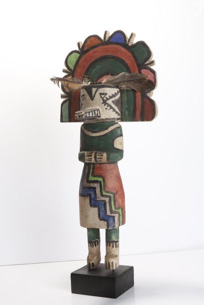 Decorative doll in polychrome wood.

Kachina,...