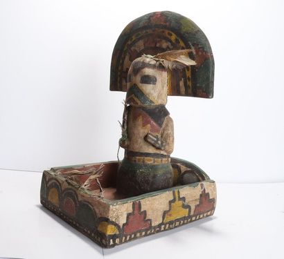 Decorative doll in polychrome wood.

Kachina,...