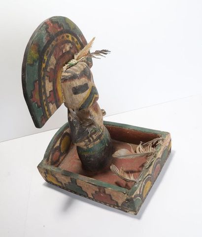 Decorative doll in polychrome wood.

Kachina,...