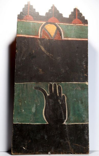 Decorative doll represented on a horse, made...