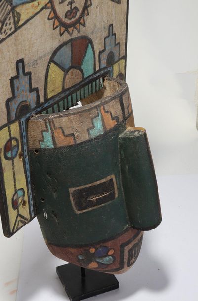 Anthropomorphic decorative mask with two...