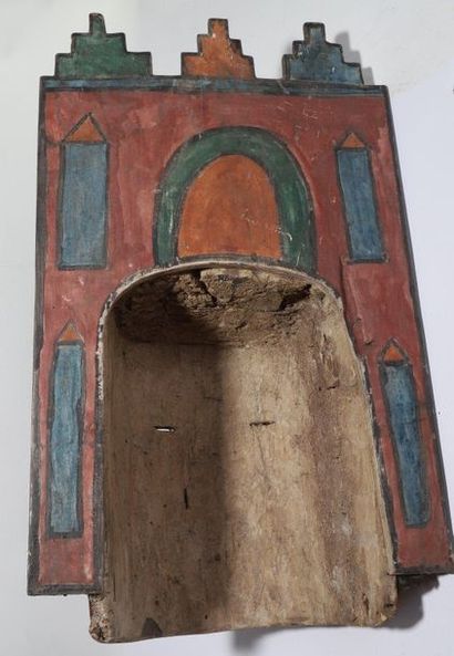Anthropomorphic decorative mask with two...