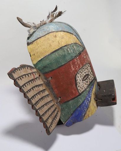 Anthropomorphic decorative mask with two...