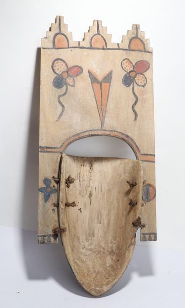 Anthropomorphic decorative mask with two...