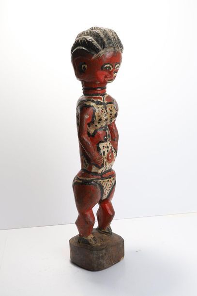 Statuette of a colonist showing a woman in...
