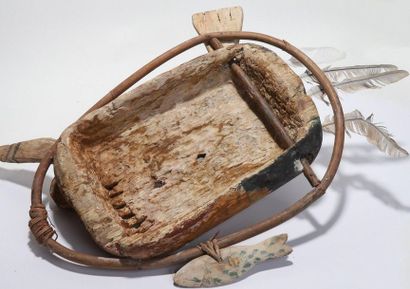 Anthropozoomorphic decorative mask with a...