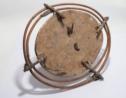 Decorative zoomorphic mask with a snake's...