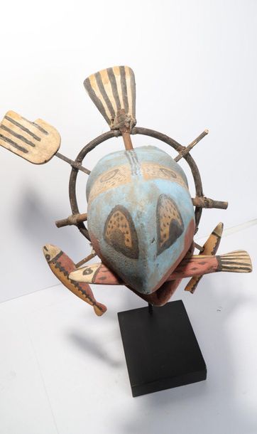 Decorative zoomorphic mask with a sea lion's...