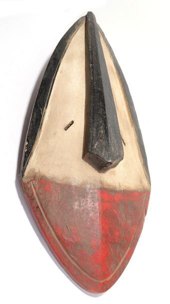 Decorative geometric mask, the nose symbolized...