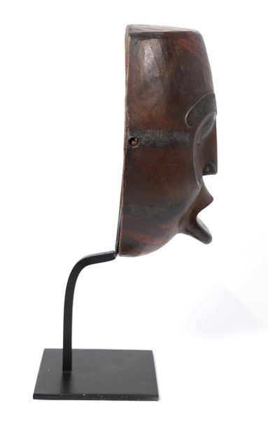 Anthropomorphic mask with a face with deeply...