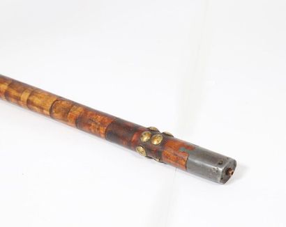 Pipe Tomahawk, the wooden handle with incised...