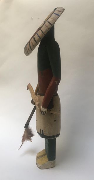 Kachina doll made of polychrome carved cottonwood,...