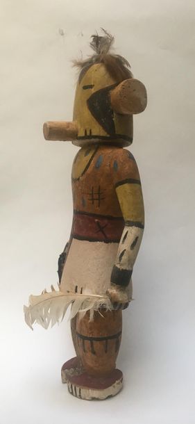 Kachina doll made of polychrome carved cottonwood,...