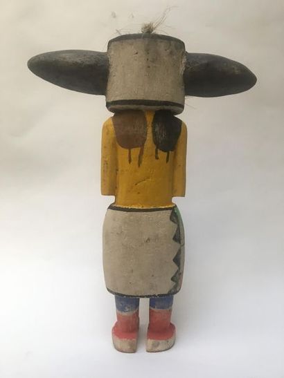 Kachina doll made of polychrome carved cottonwood,...