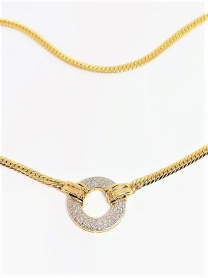 COLLIER en or jaune 18K (750/°°), maille...